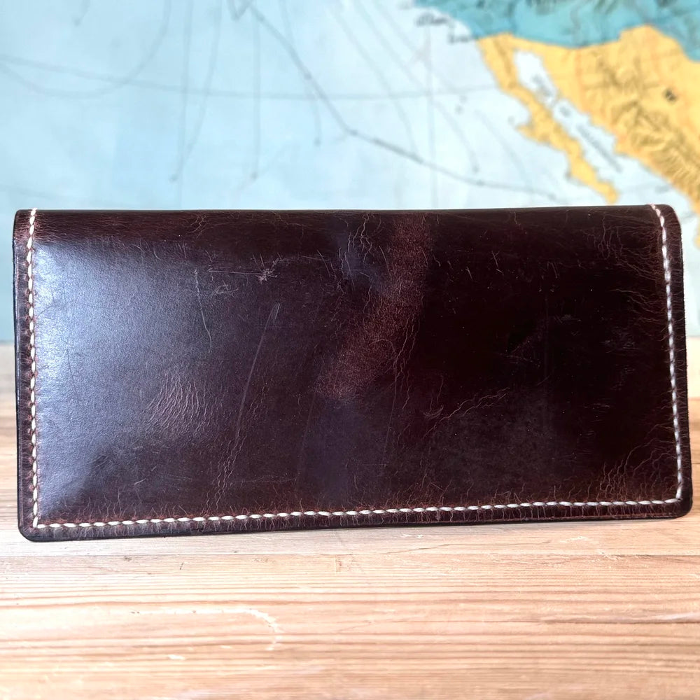 05095● SLOW saddle pull up long wallet Purple Pull-Up Long Wallet – Swift Leatherworks