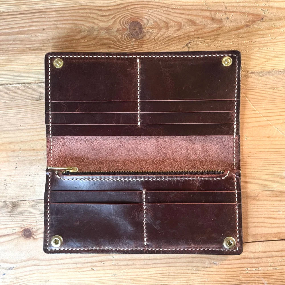 Purple Pull-Up Long Wallet