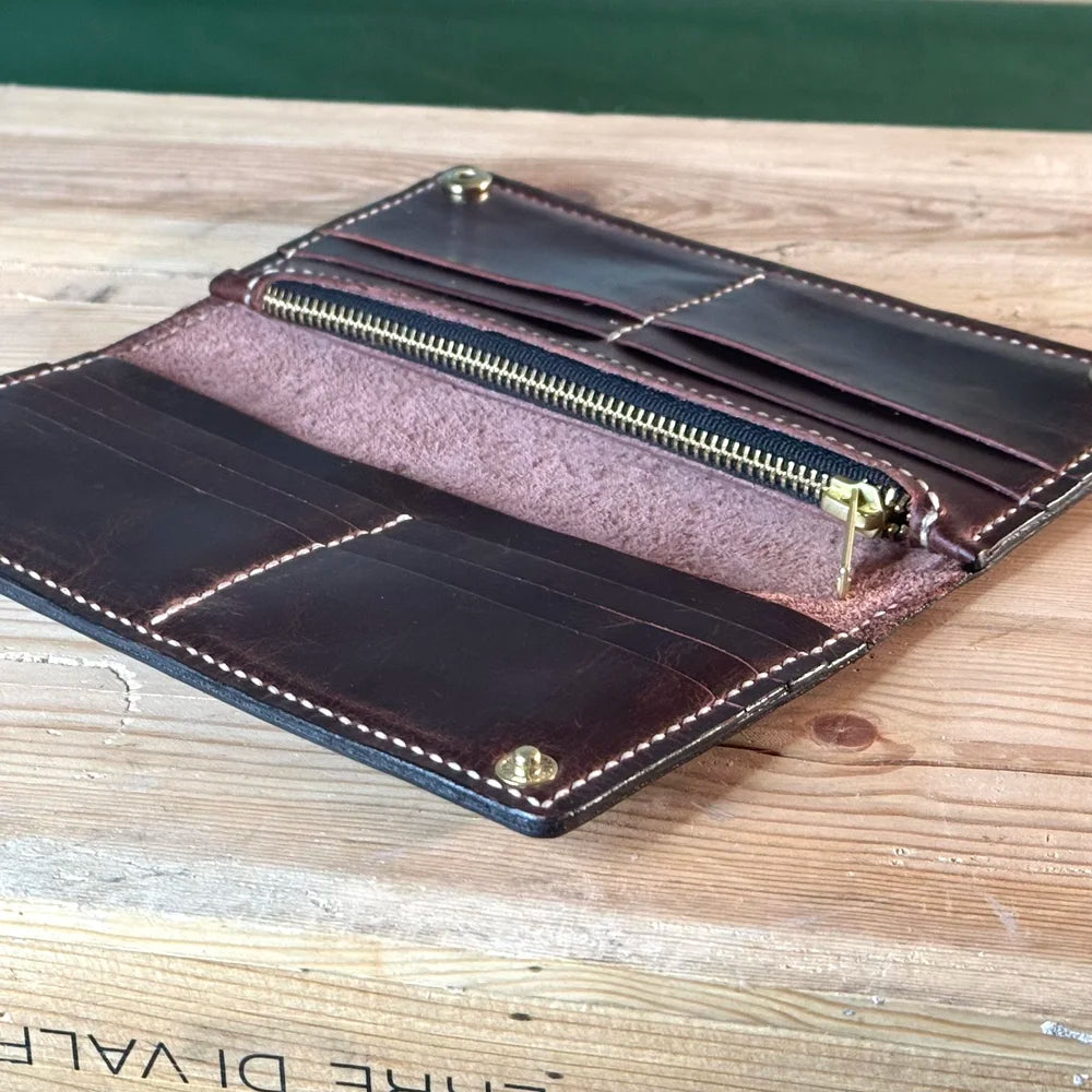 Purple Pull-Up Long Wallet