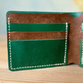Two-Tone Bifold Wallet - Green Buttero