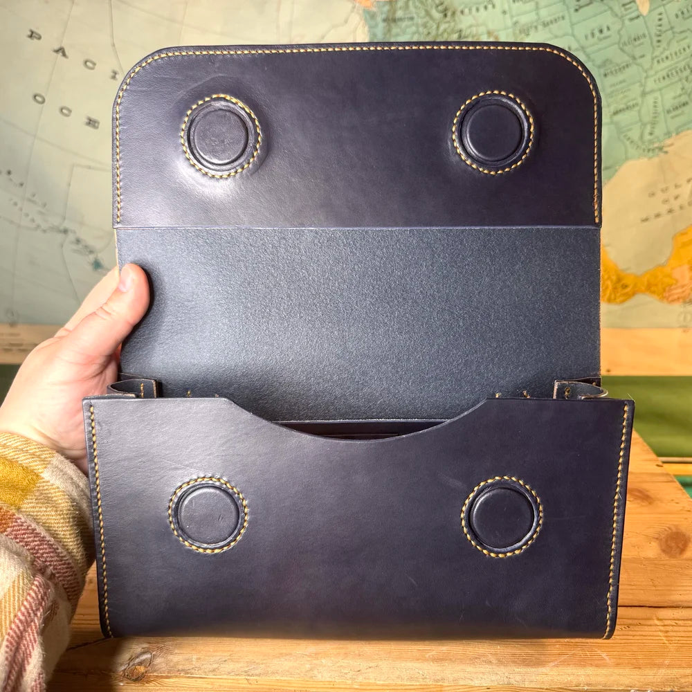 Maggie Magnet Clutch Crossbody - Navy Bridle