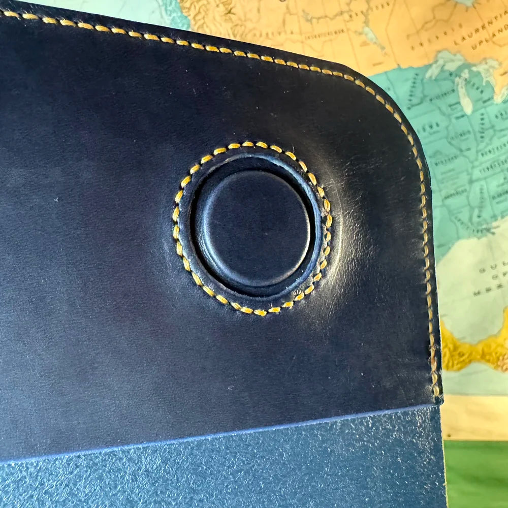 Maggie Magnet Clutch Crossbody - Navy Bridle