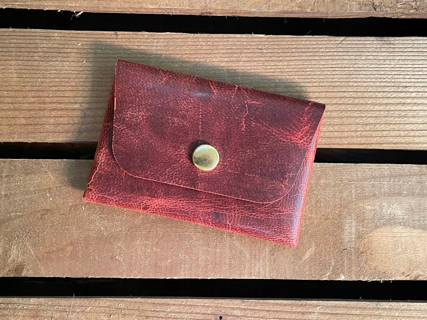 Origami Card Wallet, Mad Dog Red