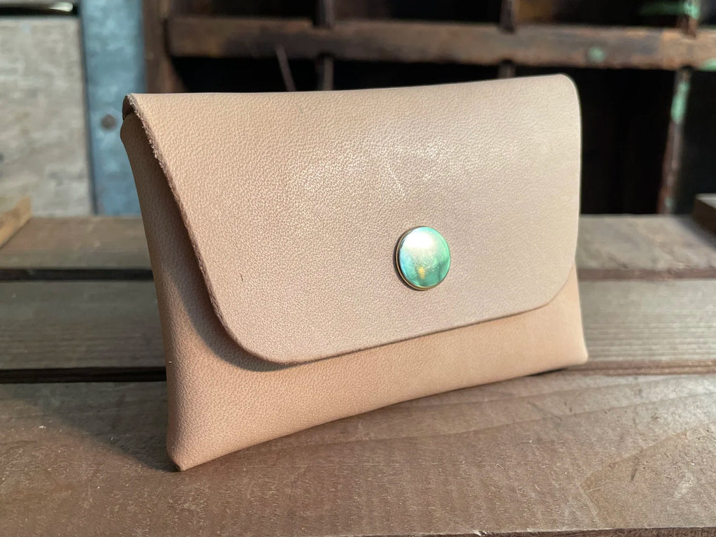 Origami Card Wallet, Natural Veg Tan