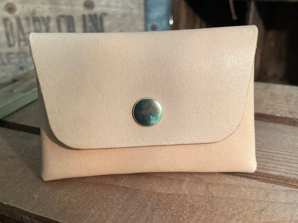 Origami Card Wallet, Natural Veg Tan
