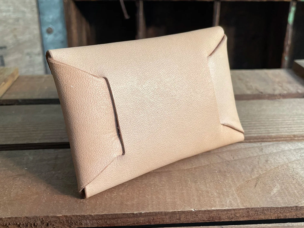 Origami Card Wallet, Natural Veg Tan