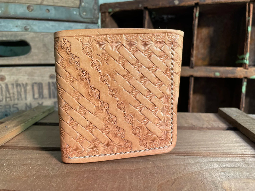 Snap Bifold Wallet, Zig-Zag Tooling - Made to Order