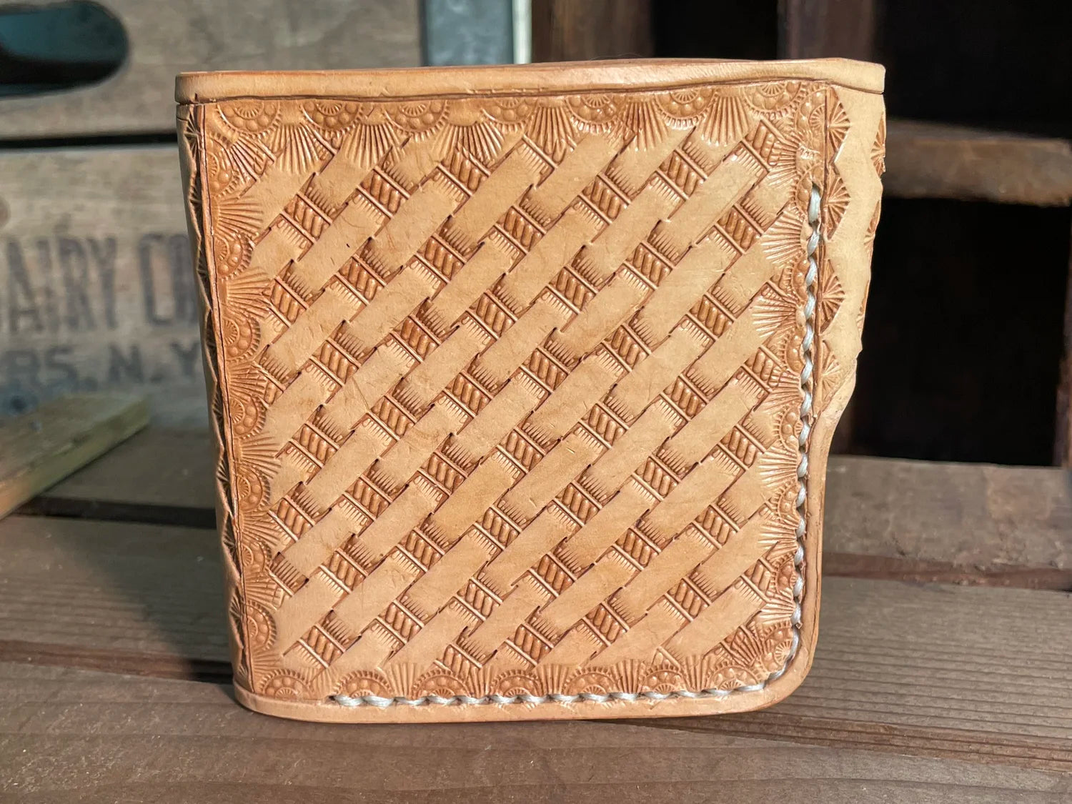 Snap Bifold Wallet, Basketweave - Made to Order