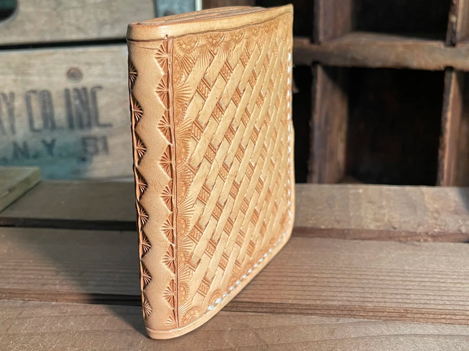 Snap Bifold Wallet, Basketweave - Made to Order