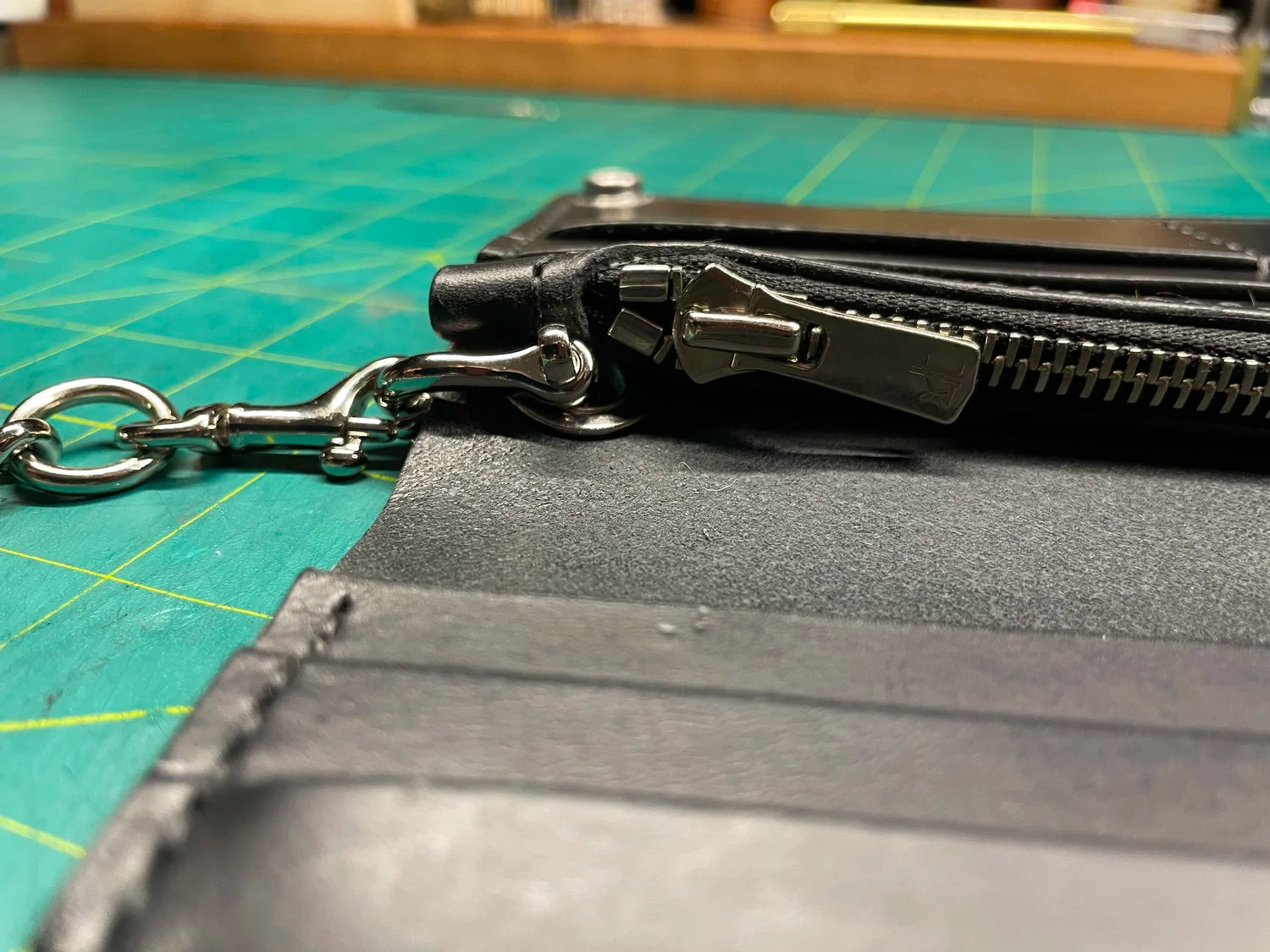 Biker Chain Long Wallet, Nickel Hardware